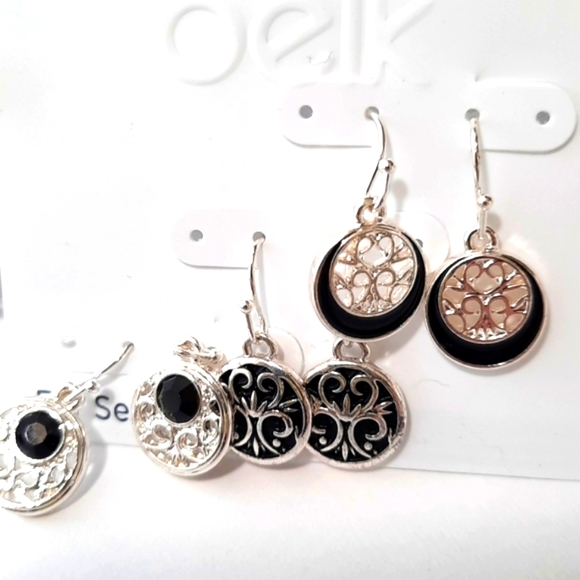 BELK sensitive ears set of 3 dangle drop earrings NWT - Picture 2 of 4